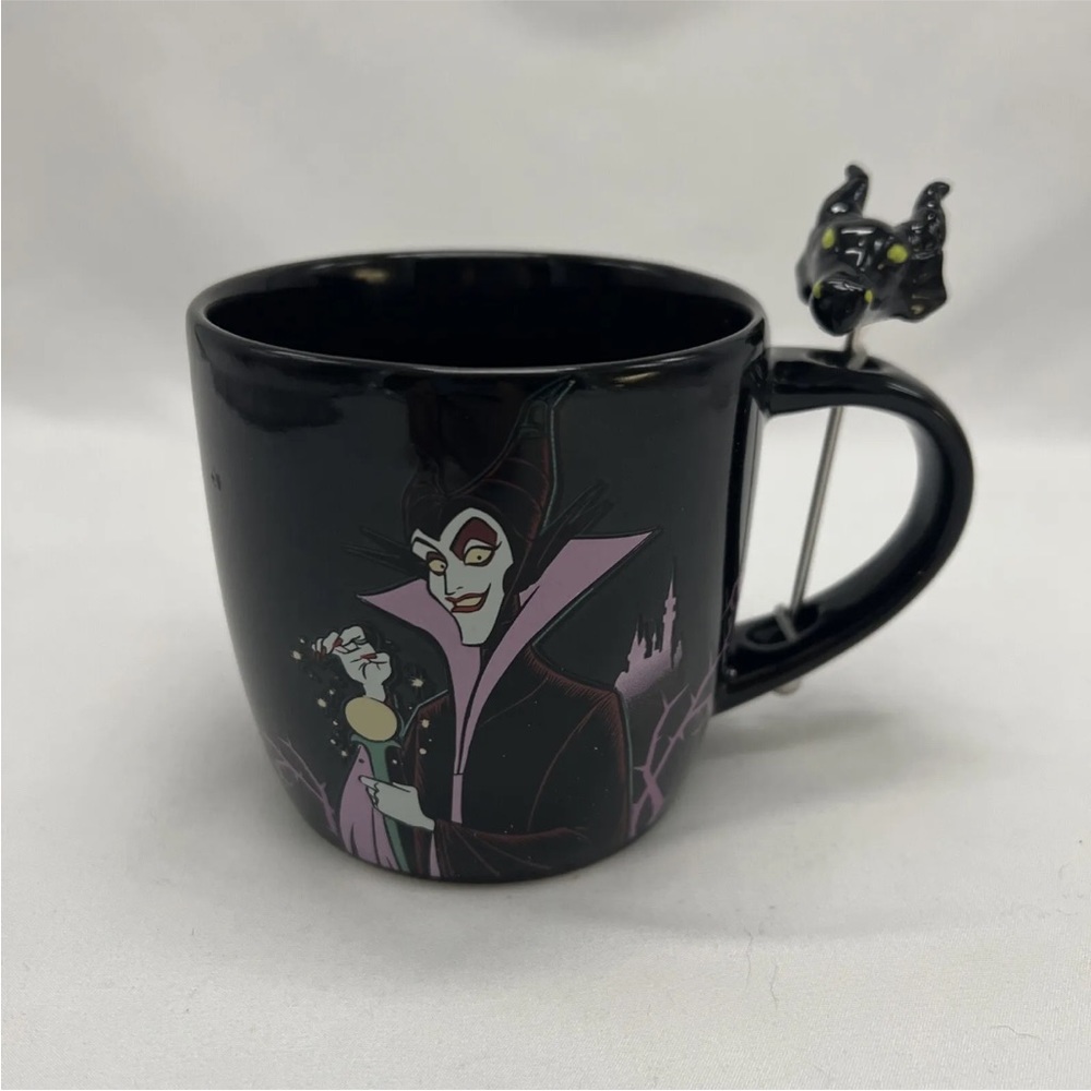 Brand New! Maleficent mug with stirrer